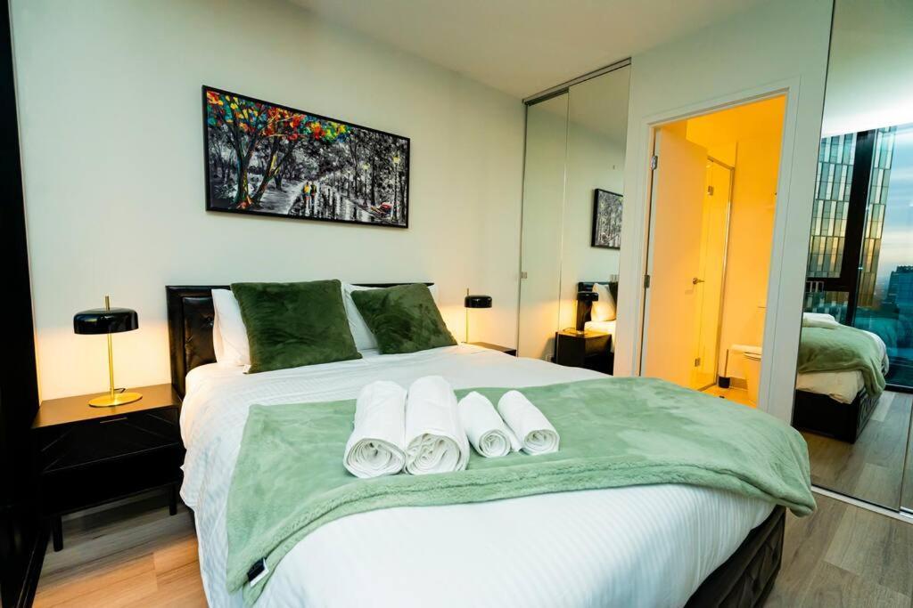 Luxe Haven - 42Nd Floor Panoramic City Views Melbourne Bagian luar foto